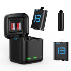 TELESIN GoPro Hero 13 Battery, Pop-Up Free Full Decoding 1900mAh