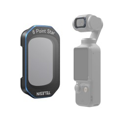 TELESIN Star & Light Pollution Filter for DJI Osmo Pocket 4/3 | 6-Point Starburst Night Lens