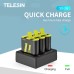 TELESIN 3 Slots Charger for GoPro Hero 9/10/11/12