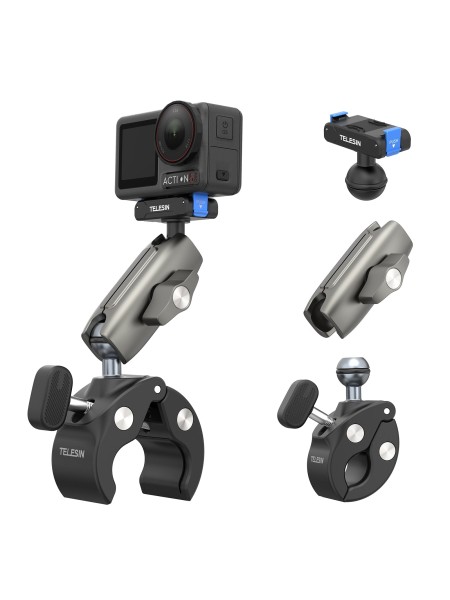 Aluminum Alloy Camera Clamp Mount for Bikes & Motorcycles | TELESIN