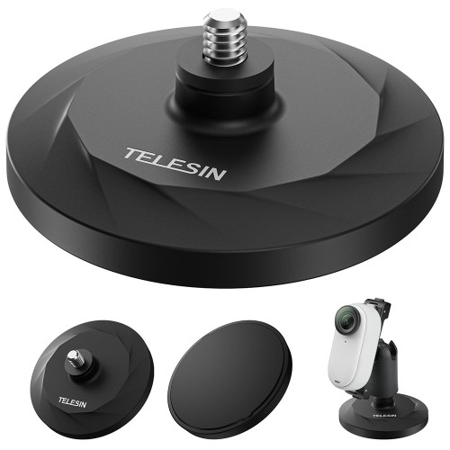 TELESIN Magnetic Base Steering Bracket for Insta360 GO 3