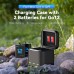 TELESIN 3 Slots LED Storage Charger Box With HERO 11/10/9 Extended Battery