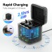 TELESIN 3 Slots LED Storage Charger Box With HERO 11/10/9 Extended Battery