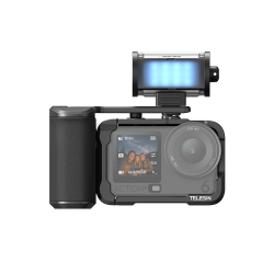 TELESIN Action6 StreetGrip Kit + RGB Fill Light – All-Day Power & Perfect Lighting for Creators