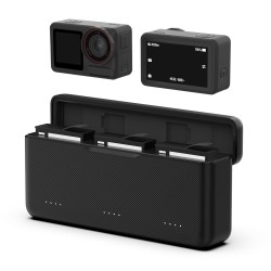 TELESIN Charging Case for DJI Action 5 – 3 Battery Slots, PD Fast Charging, Portable
