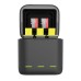 TELESIN 3 Slots LED Storage Charger Box With HERO 11/10/9 Extended Battery