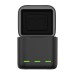 TELESIN 3 Slots LED Storage Charger Box With HERO 11/10/9 Extended Battery