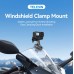 TELESIN Windshield Clamp Mount | 180° Adjustable for GoPro, Insta360 & More