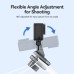 TELESIN Windshield Clamp Mount | 180° Adjustable for GoPro, Insta360 & More