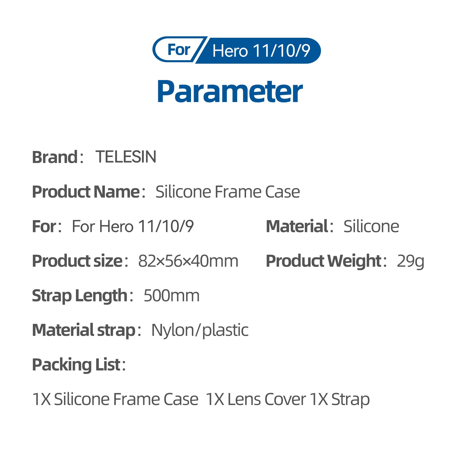 TELESIN Silicone Soft Case Protector for GoPro Hero 11