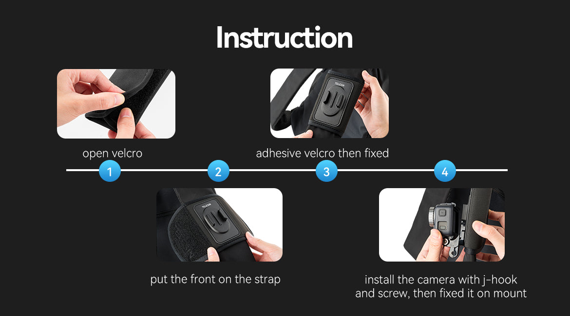 TELESIN Backpack Strap Bracket for GoPro Osmo Action